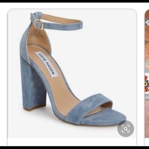 Steve Madden Carson blue suede block heel